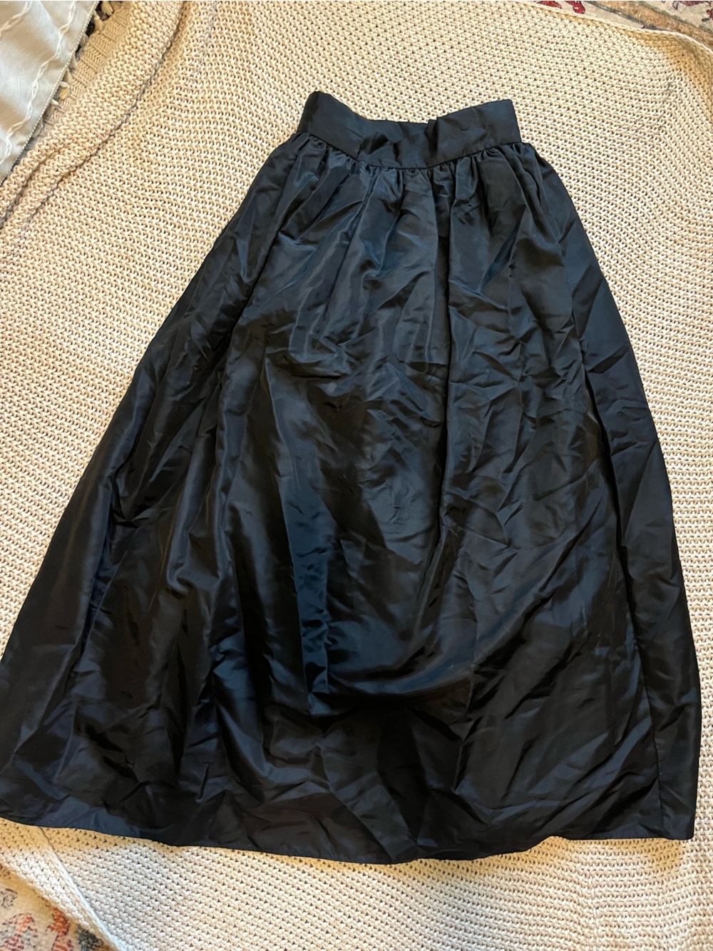 Jessica McClintock Gunne Sax Taffeta Acetate Vintage 90s Skirt Black 9/10